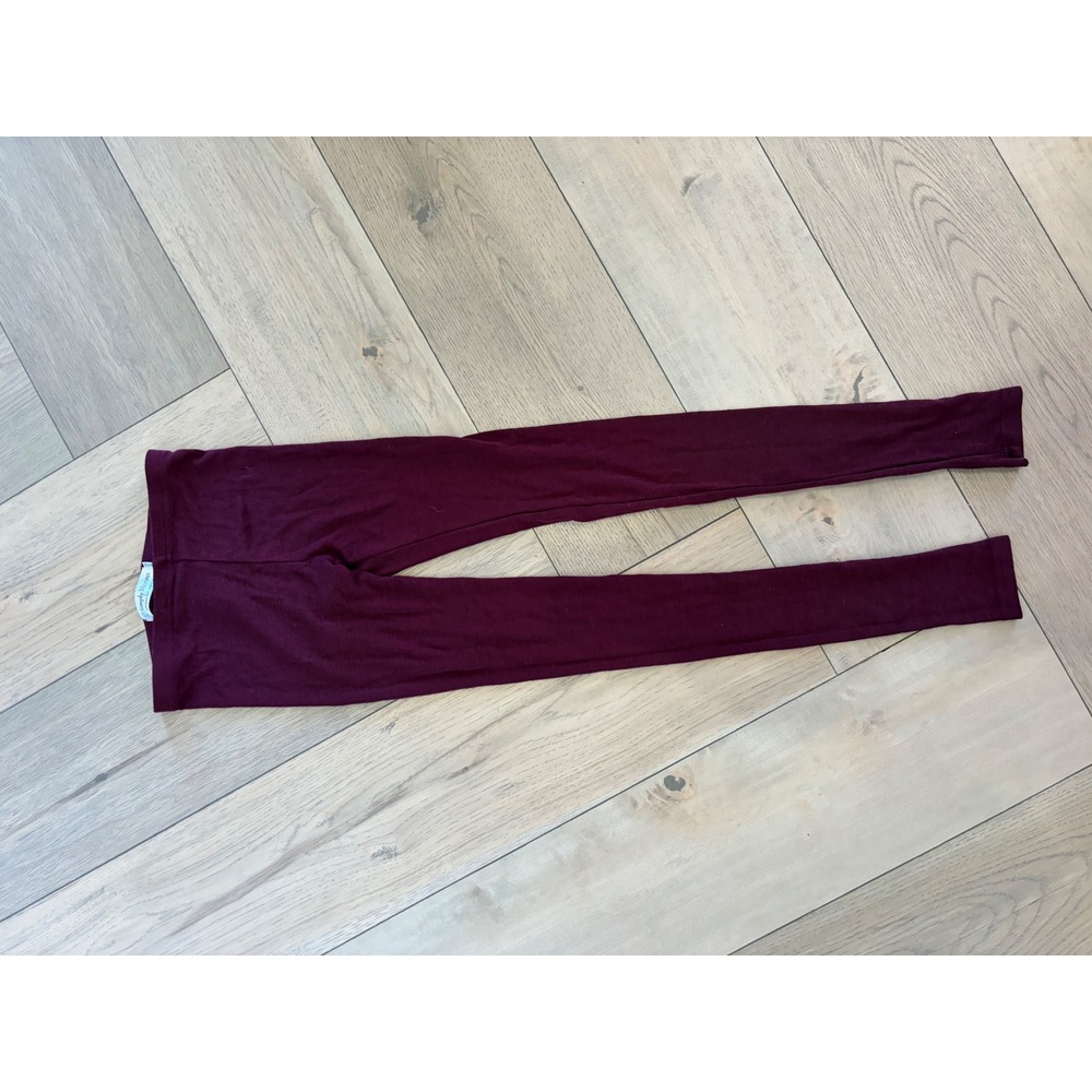 Simply Merino Kids 100% Merino Wool Leggings Burgundy Wine Size 11/12 Canada